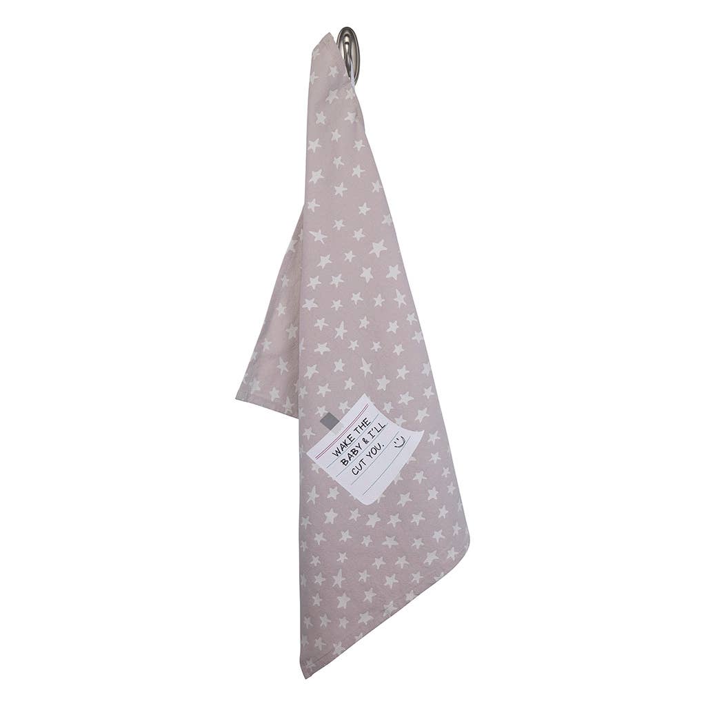 Wake the Baby & I'll Cut You Tea Towel - HER Home Design Boutique